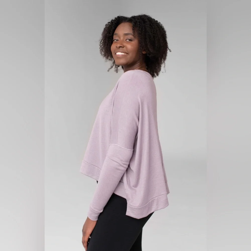Savvi Sarah Lavender Crew Neck Sweater